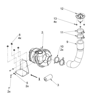 Wash Pump Assembly 30013511-B
