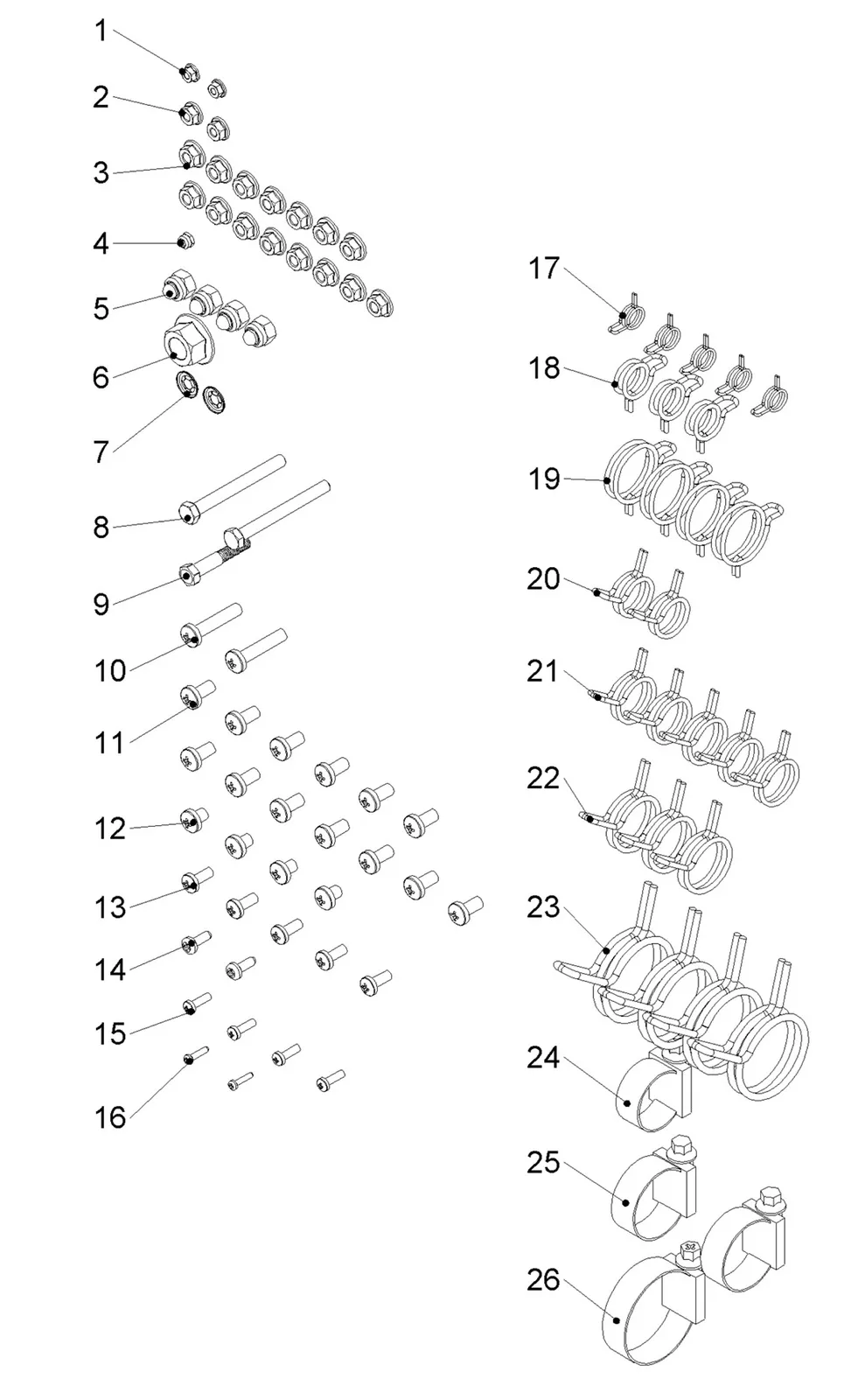 Classeq 30022519 PT-Fastener Kit Pack Contents Image 1
