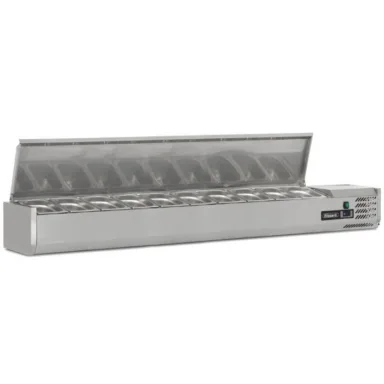 2m Hinged 1/4 Gastronorm Prep Top