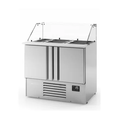 Compact Double Door Refrigerated Counter With Display