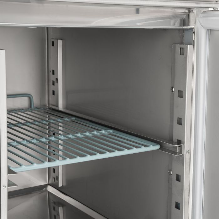 Compact Double Door Counter Refrigerator With Raised Collar - Image 4