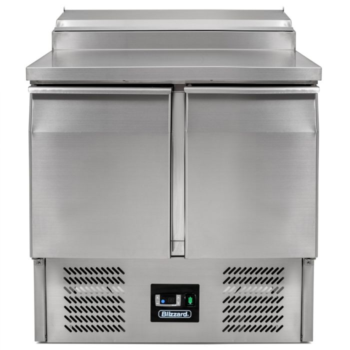 Compact Double Door Counter Refrigerator With Raised Collar - Image 2