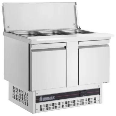 Double Hinged Door Gastronorm Saladette With Cutting Board