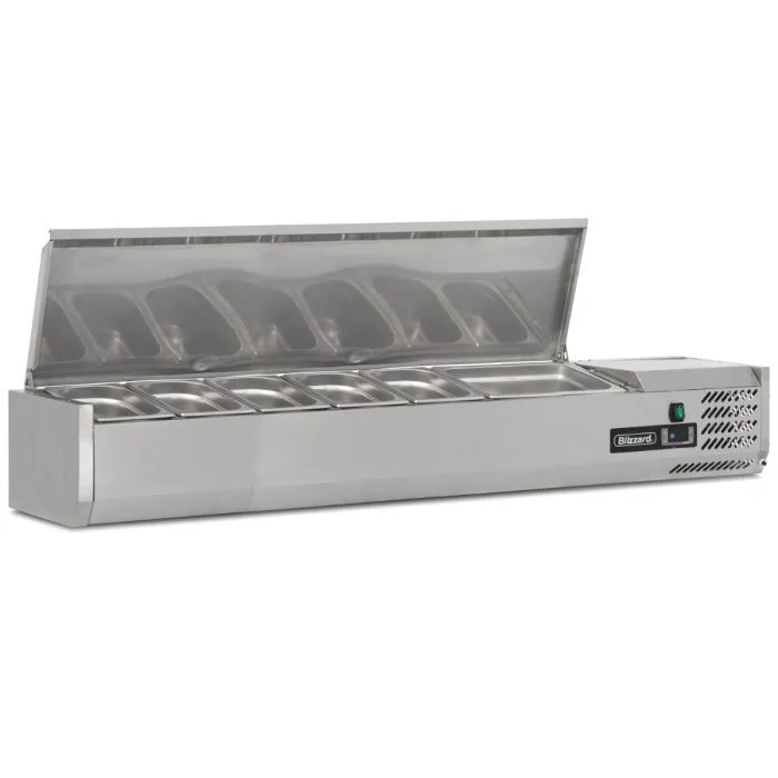 1.5m Hinged 1/3 Gastronorm Prep Top