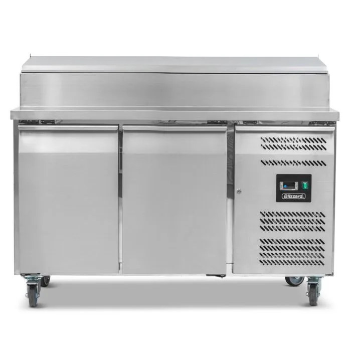 Double Door Refrigerated Prep Counter With Raised Collar - Image 5
