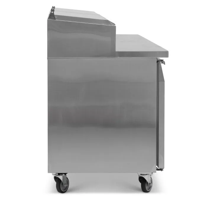 Double Door Refrigerated Prep Counter With Raised Collar - Image 4