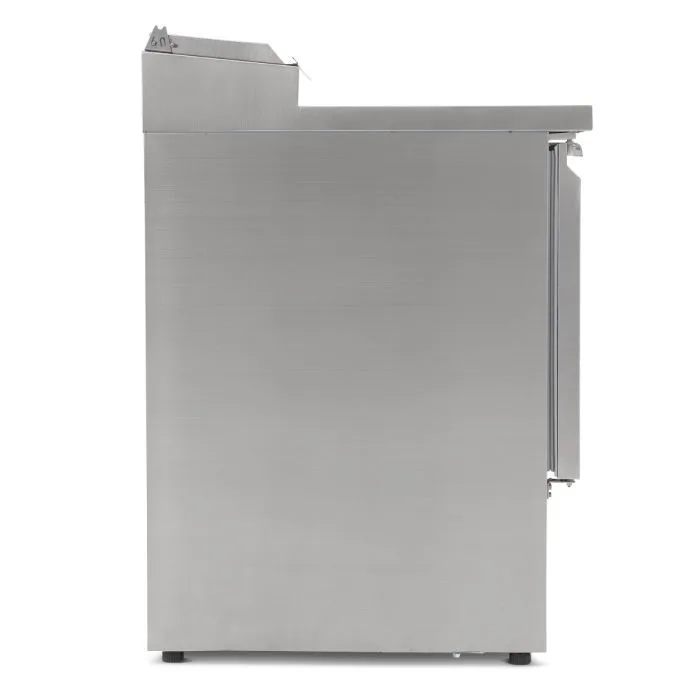 Compact Triple Door Refrigerated Prep Counter With Raised Collar - Image 3