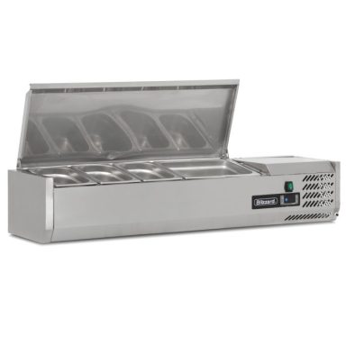 1.2m Hinged 1/3 Gastronorm Prep Top