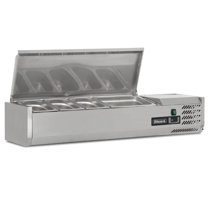 1.2m Hinged 1/3 Gastronorm Prep Top