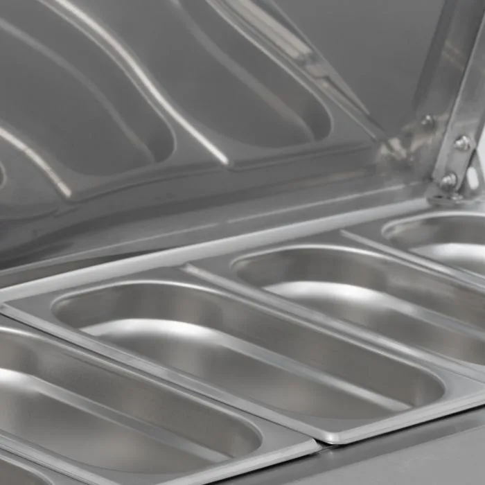 2m Hinged 1/4 Gastronorm Prep Top - Image 2