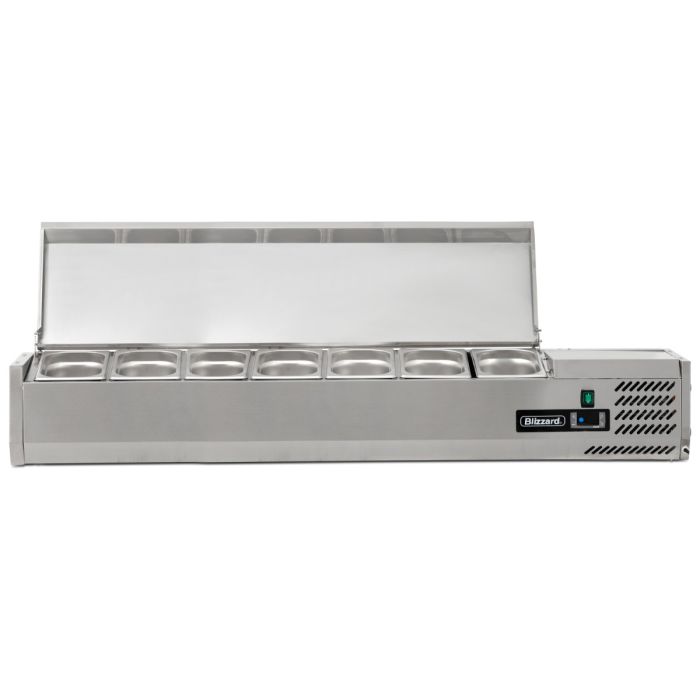 1.5m Hinged 1/4 Gastronorm Prep Top - Image 6