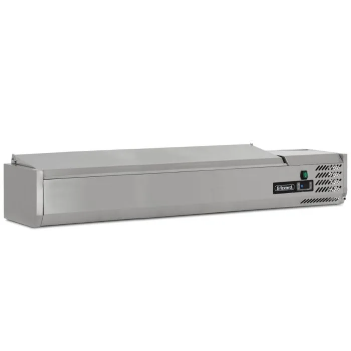 1.5m Hinged 1/4 Gastronorm Prep Top - Image 5