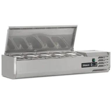 1.2m Hinged 1/4 Gastronorm Prep Top