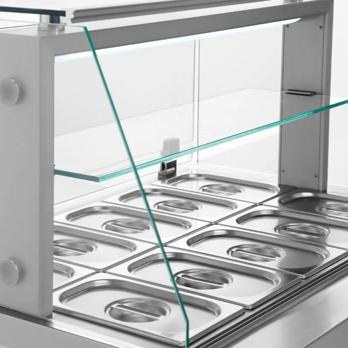 Triple Hinged Door Saladette With Display Case - Image 2