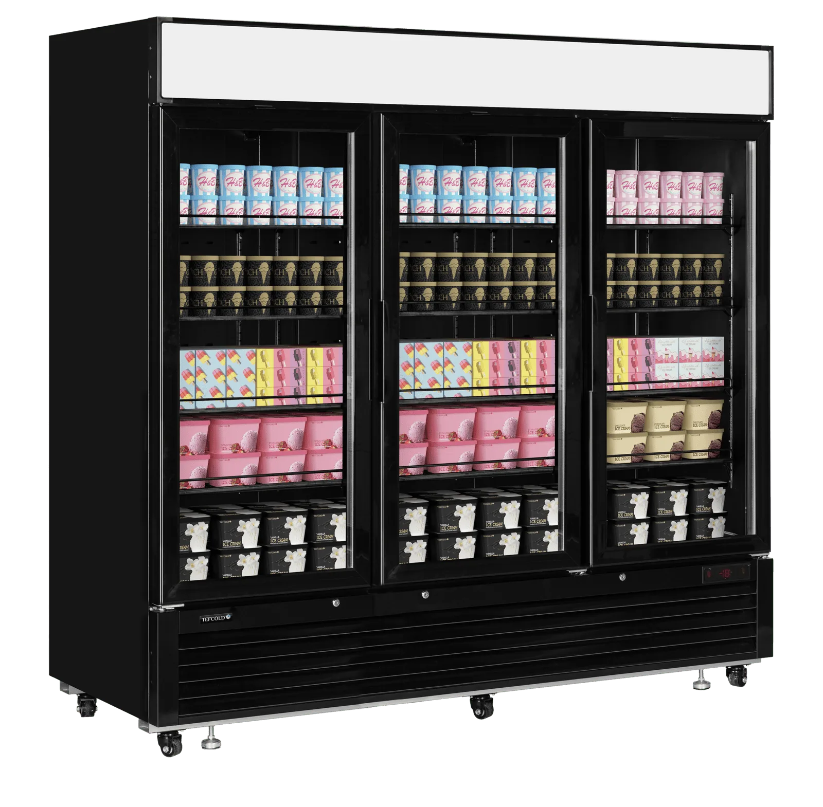 LGF7500 Black Glass Door Display Freezer - Image 2