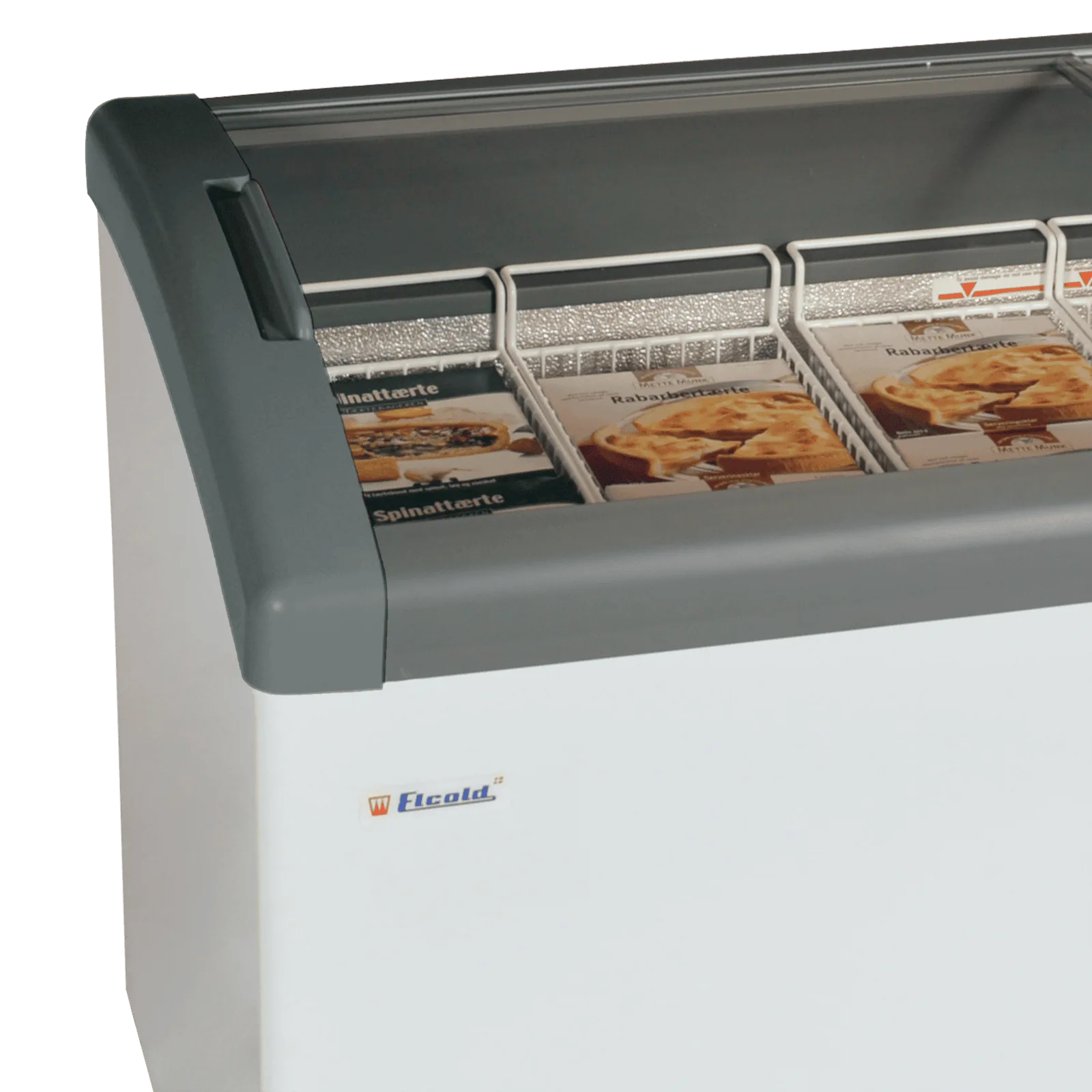 FOCUS 106 GREY Sliding Curved Glass Lid Chest Freezer - Image 3