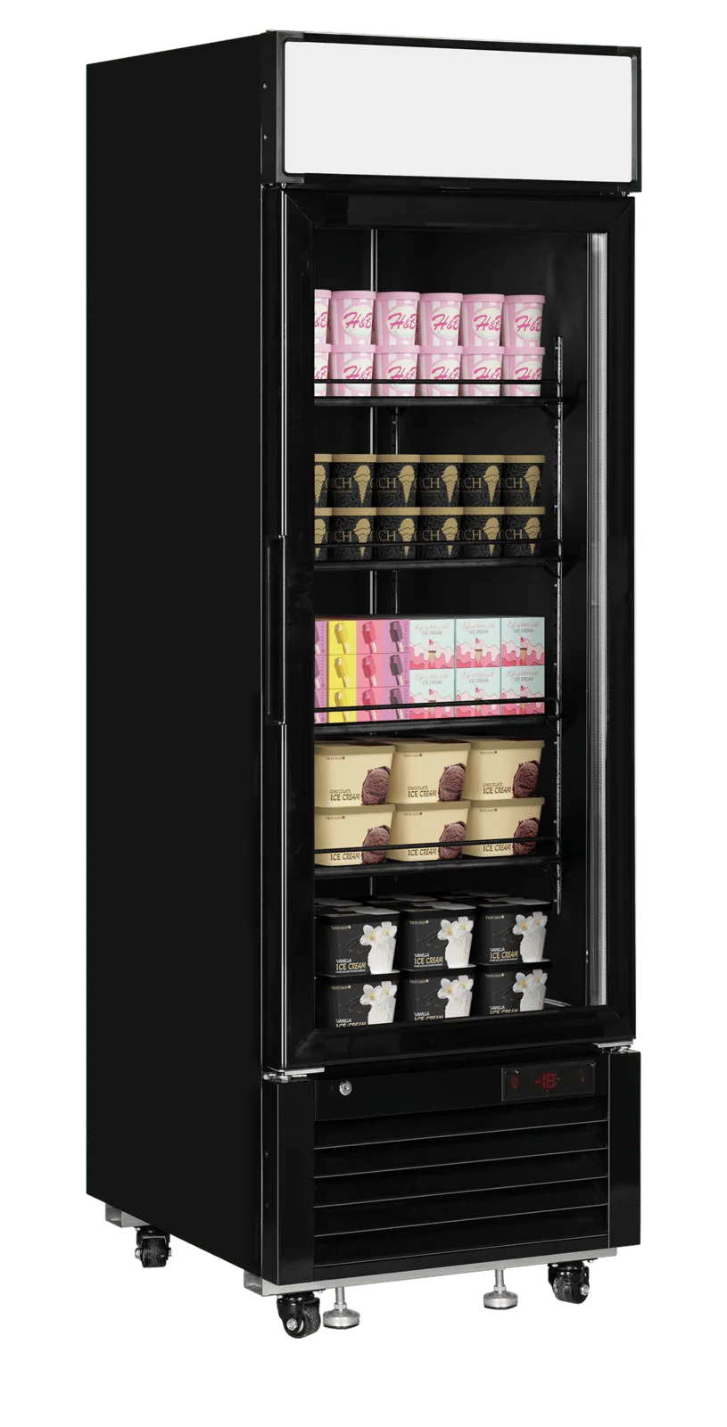 LGF2500 Black Glass Door Display Freezer - Image 2