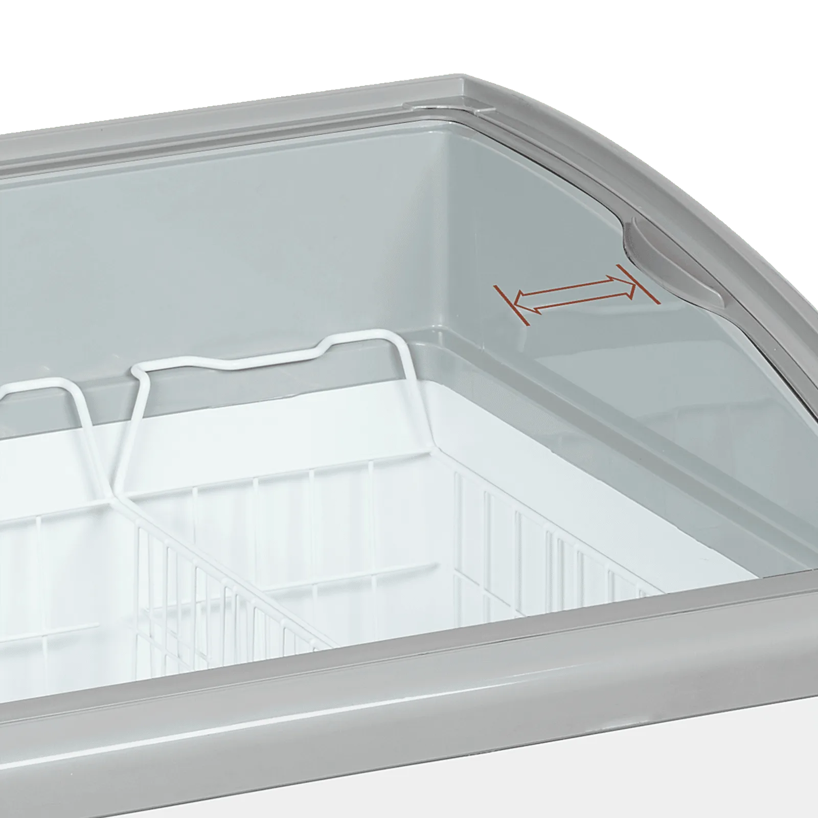 NIC201SCEB Sliding Curved Glass Lid Chest Freezer - Image 3
