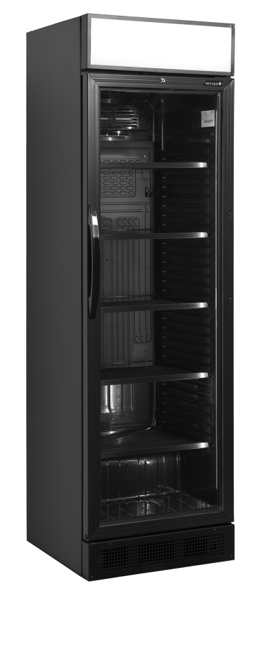 CEV425CP BLACK Glass Door Merchandiser