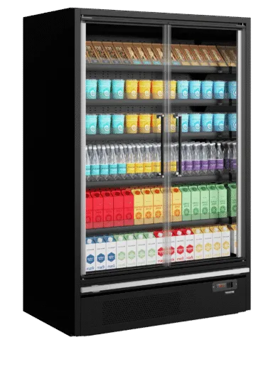 Galaxy+ GP14FGD Black Multideck With Doors