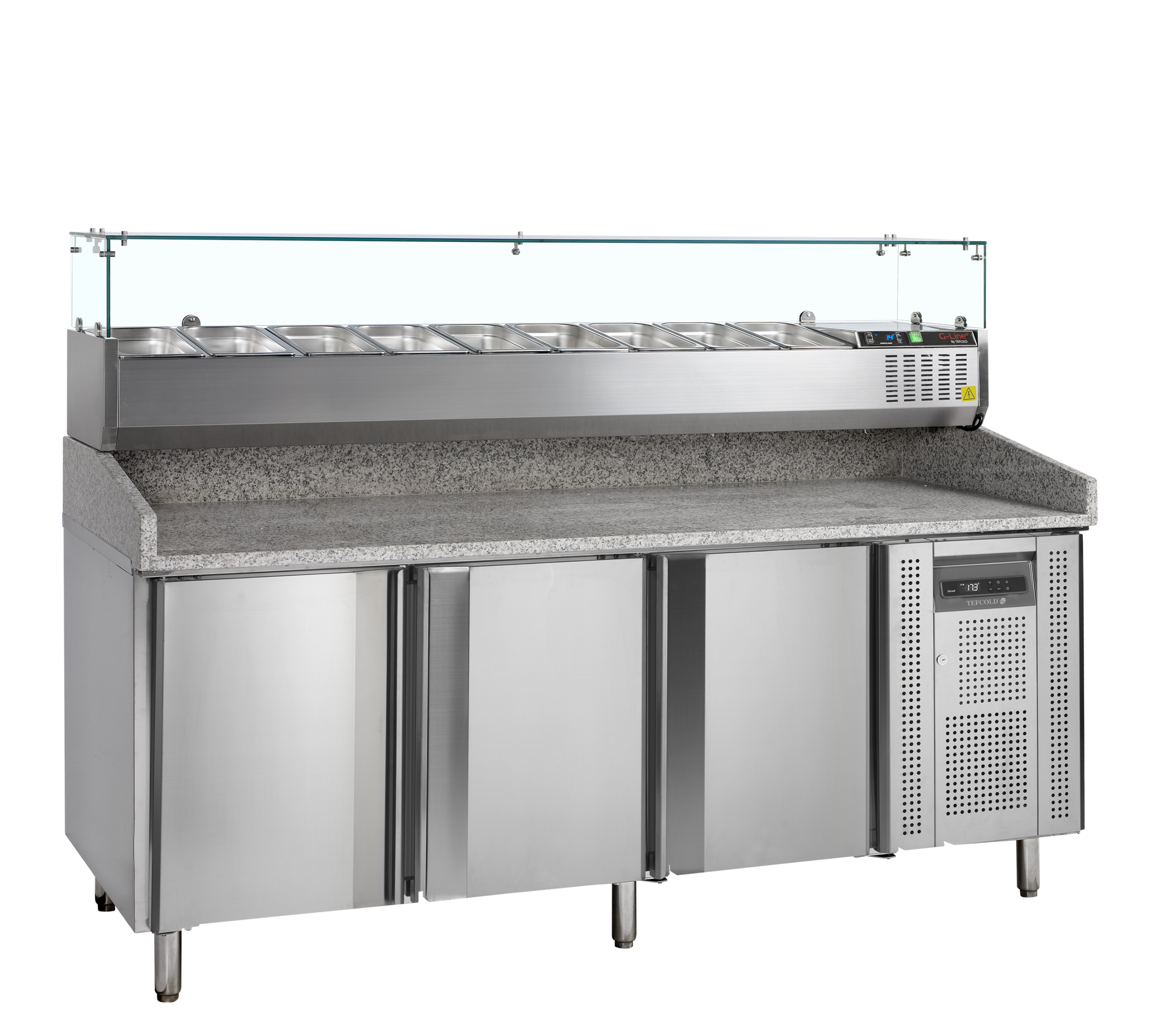 PT1300 + GVC38-200 Pizza Table with Topping unit