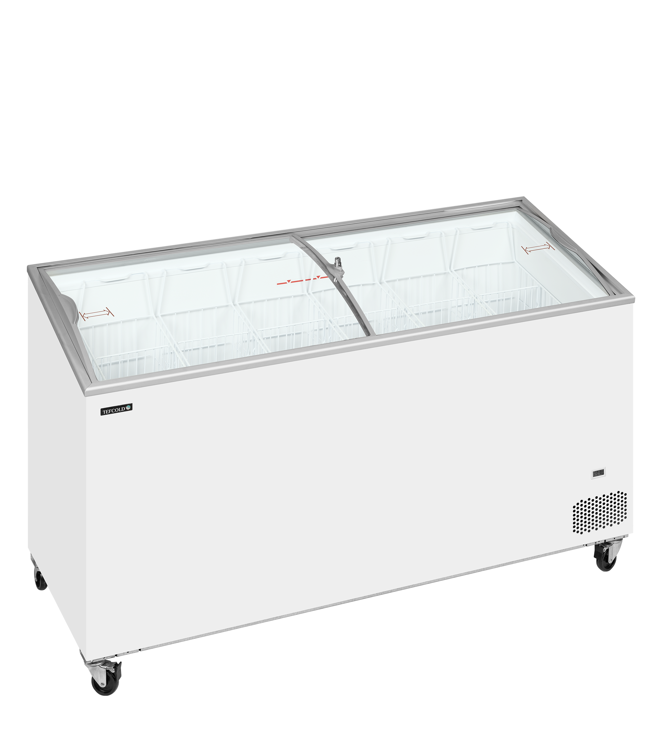IC501SCEB Sliding Curved Glass Lid Chest Freezer