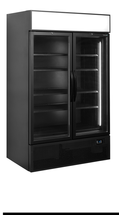FSC1200H BLACK Glass Door Merchandiser