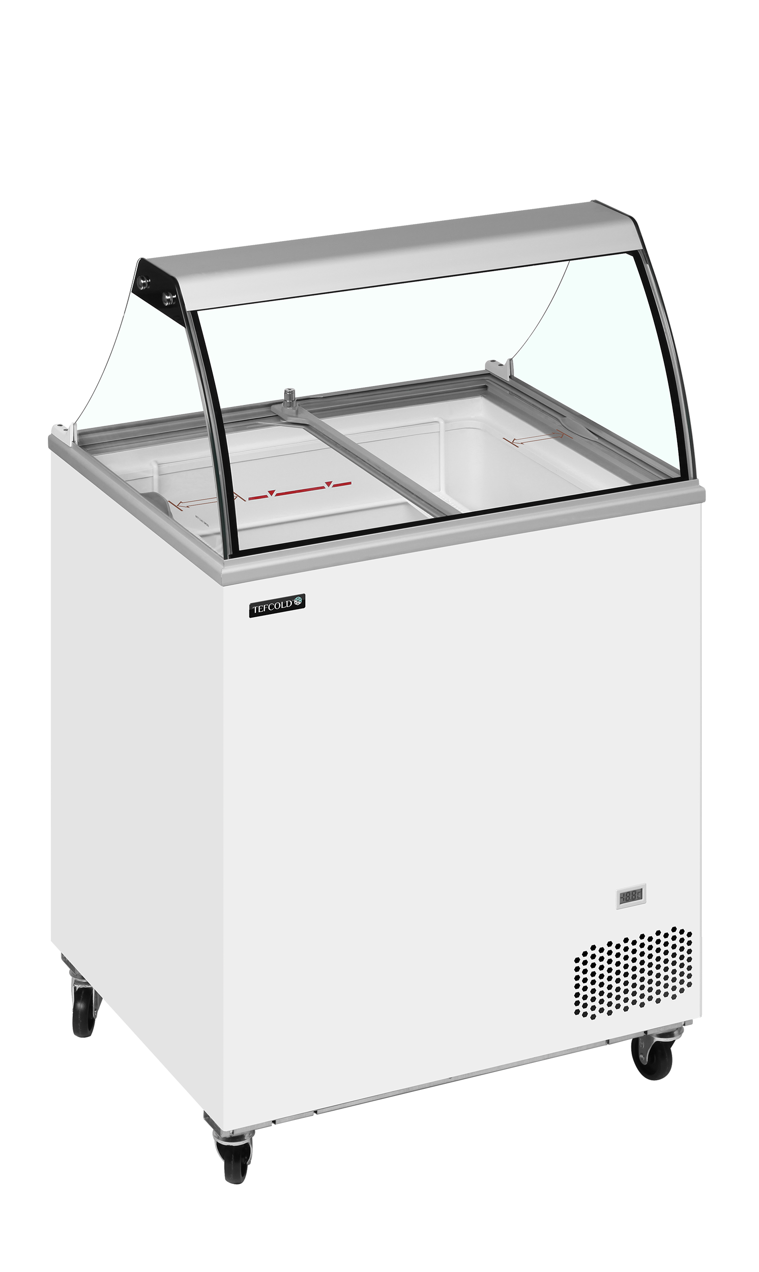 IC201SC + CANOPY  Scoop Ice Cream Display w/Basket
