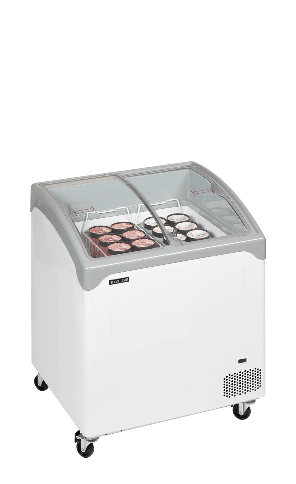 NIC201SCEB Sliding Curved Glass Lid Chest Freezer - Image 2