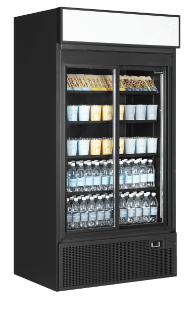 FSC1000S BLACK Glass Door Merchandiser