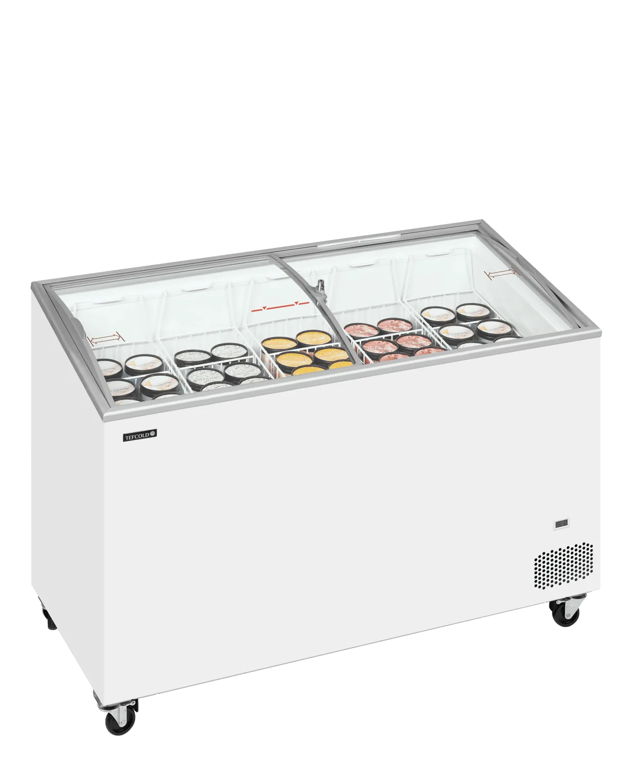 IC401SCEB Sliding Curved Glass Lid Chest Freezer - Image 2