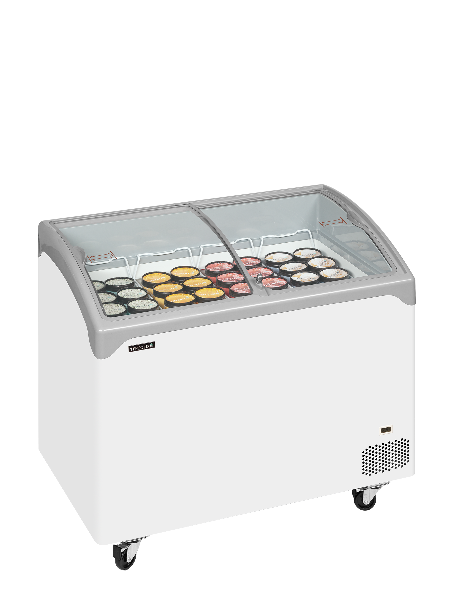 NIC301SCEB Sliding Curved Glass Lid Chest Freezer - Image 2