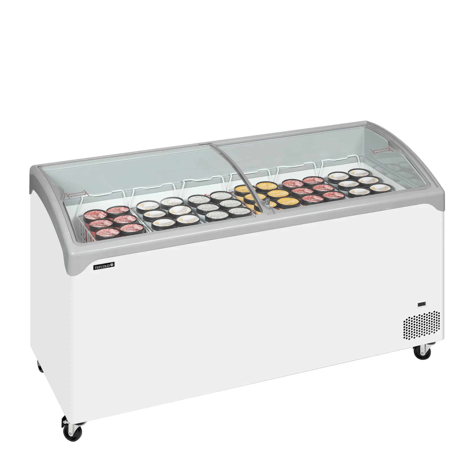 NIC501SCEB Sliding Curved Glass Lid Chest Freezer - Image 2