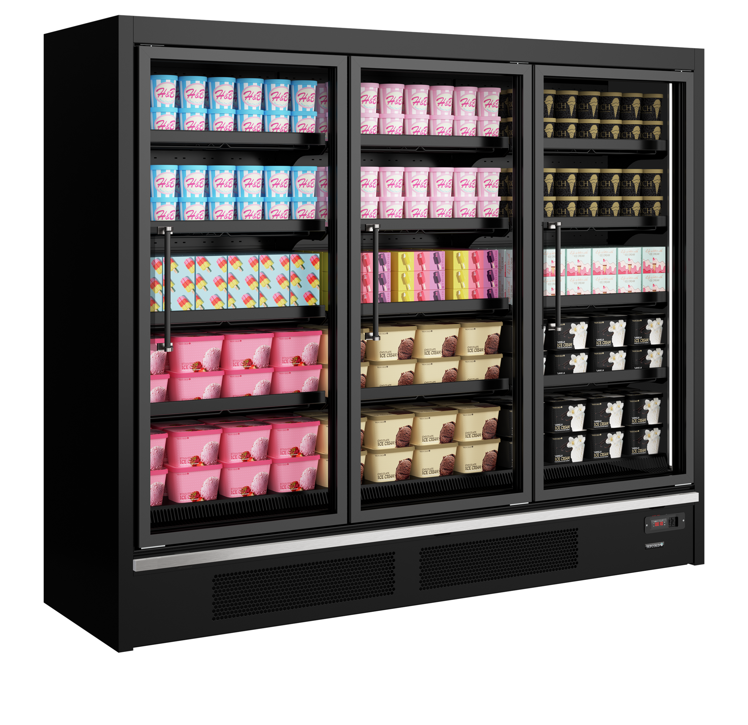 Galaxy+ GPF3D Black Glass Door Freezer - Image 2