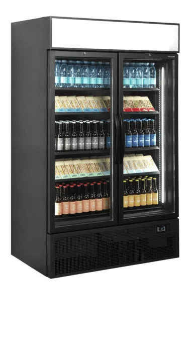 FSC1200H BLACK Glass Door Merchandiser