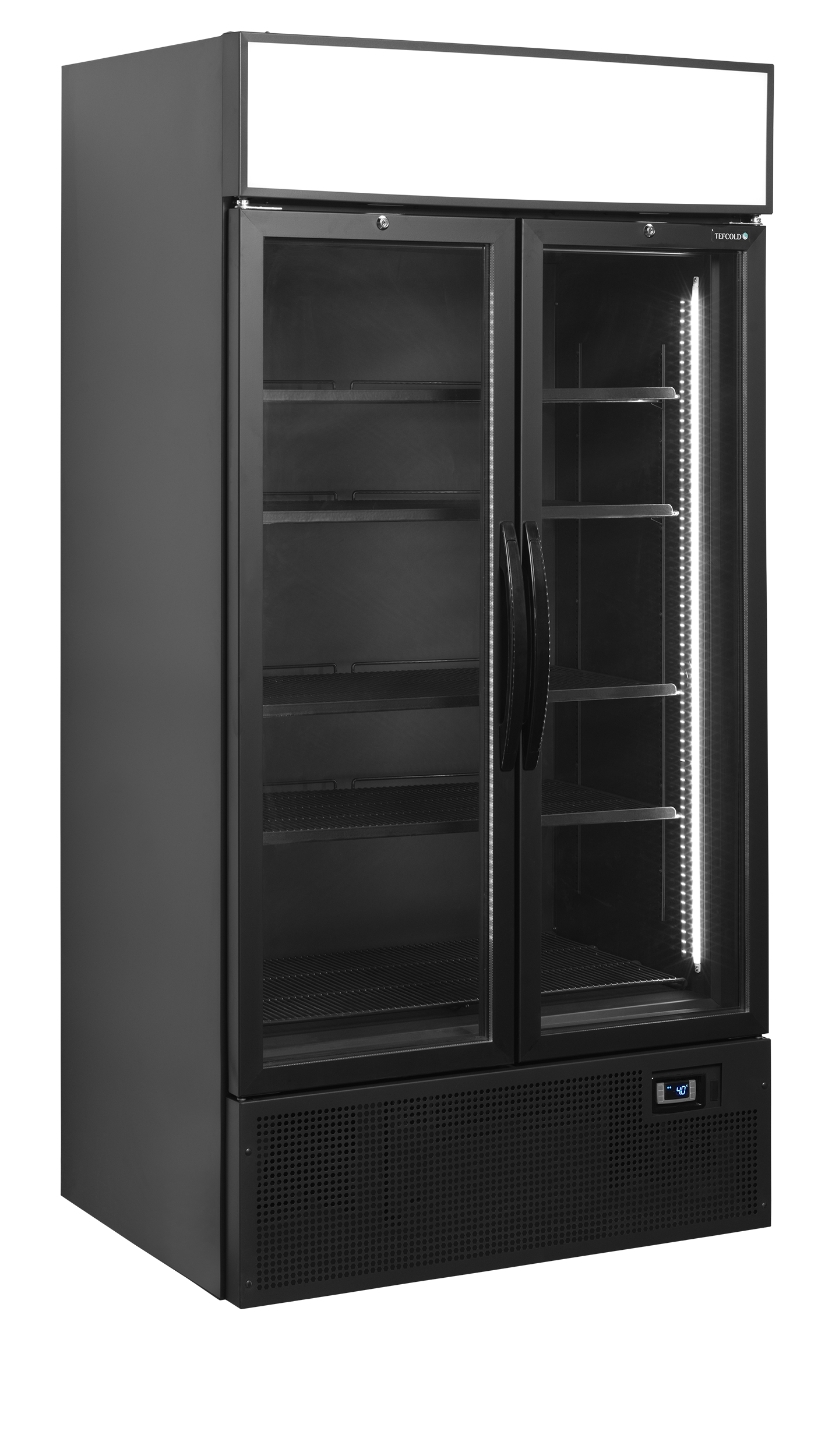 FSC1000H BLACK Glass Door Merchandiser