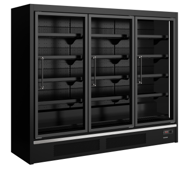 Galaxy+ GPF3D Black Glass Door Freezer