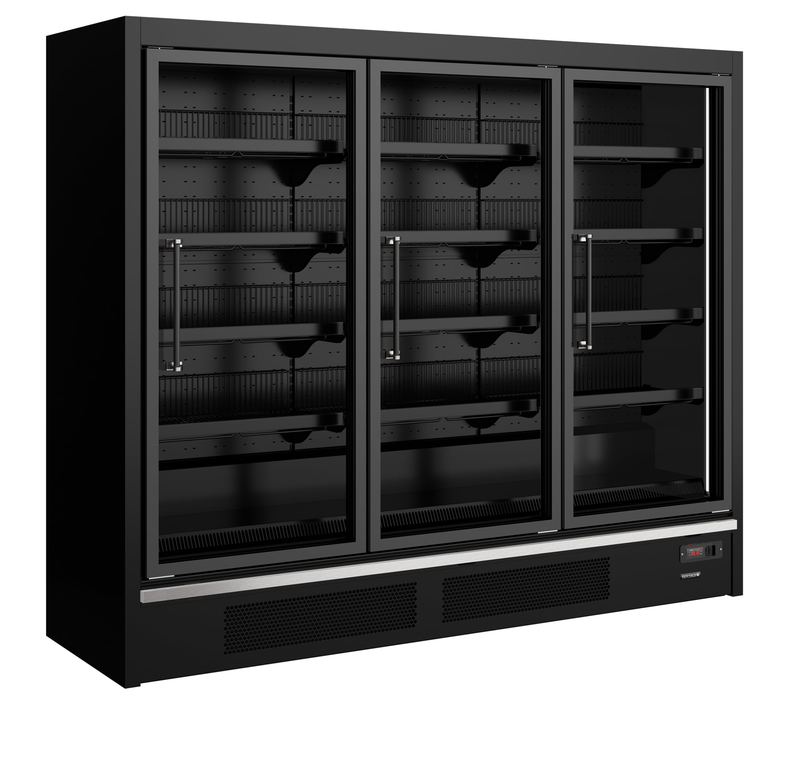 Galaxy+ GPF3D Black Glass Door Freezer