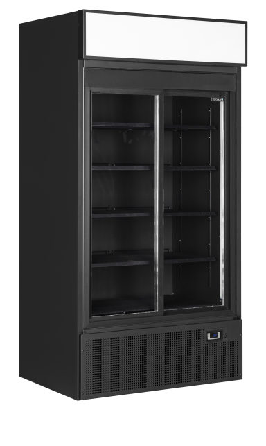 FSC1000S BLACK Glass Door Merchandiser
