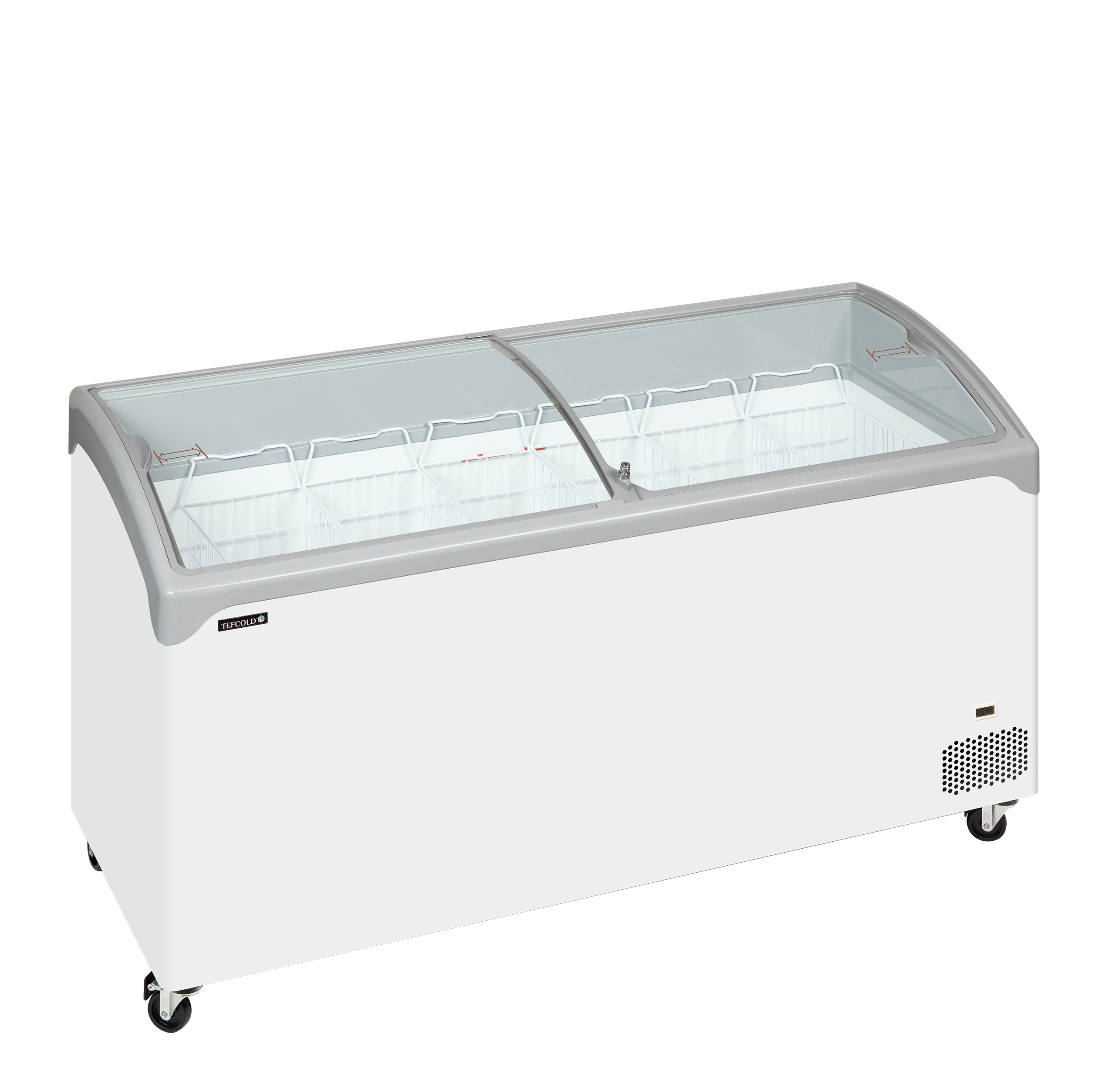NIC501SCEB Sliding Curved Glass Lid Chest Freezer