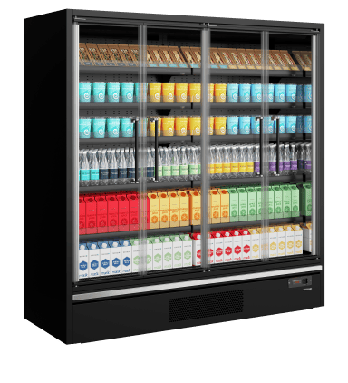 Galaxy+ GP20FGD Black Multideck With Doors
