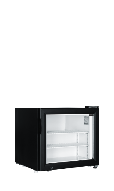 UF50G Black Glass Door Display Freezer