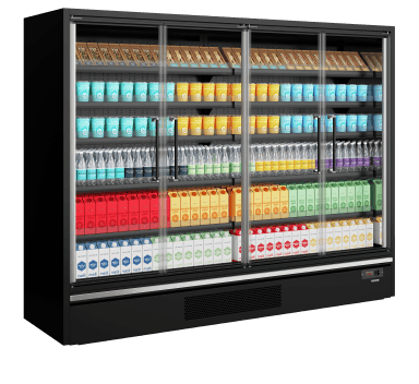 Galaxy+ GP26FGD Black Multideck With Doors