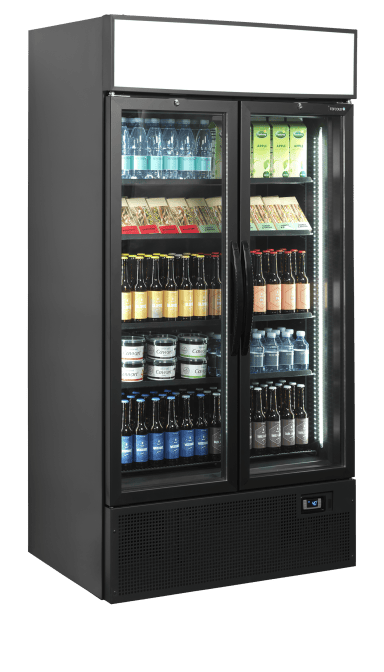 FSC1000H BLACK Glass Door Merchandiser