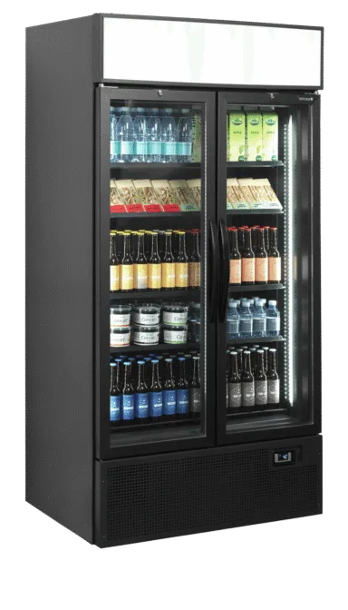 FSC1000H BLACK Glass Door Merchandiser