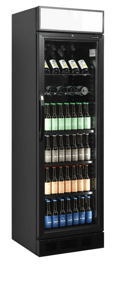 CEV425CP BLACK Glass Door Merchandiser