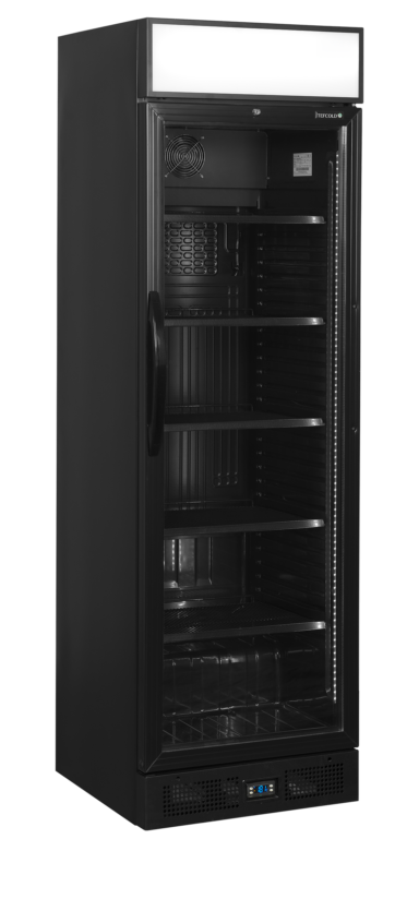 CEV435CP BLACK Glass Door Merchandiser