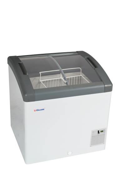 FOCUS 73 Sliding Curved Glass Lid Chest Freezer