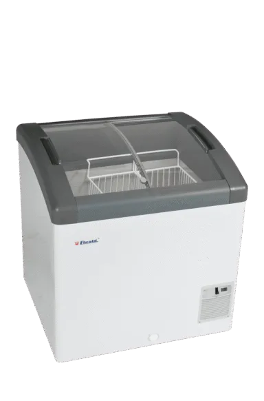 FOCUS 73 Sliding Curved Glass Lid Chest Freezer
