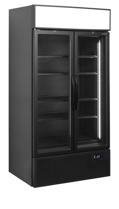 FSC1000H BLACK Glass Door Merchandiser